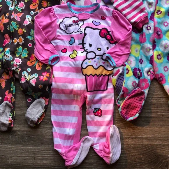 Children’s Place Girls’ Fleece Footie Sleeper Set - Picture 3 of 12